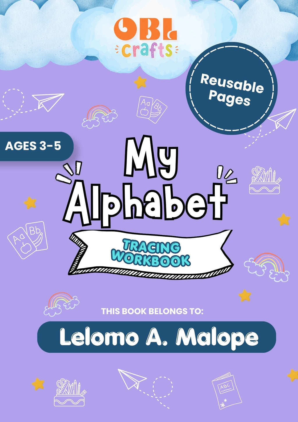 Alphabet Tracing Workbook Age 3+