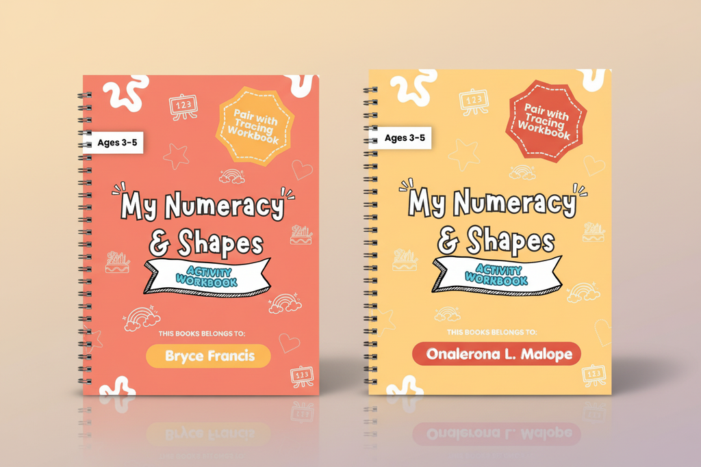 Coral & Yellow Side by Side Mockup