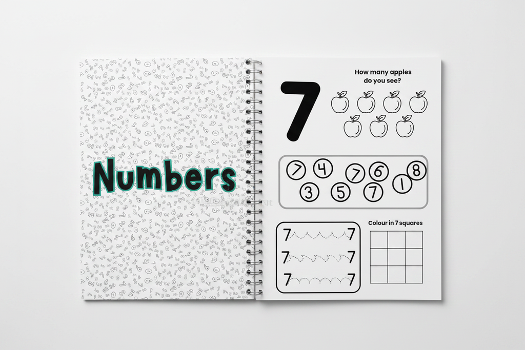 Numeracy & Shapes Open Book Mockup