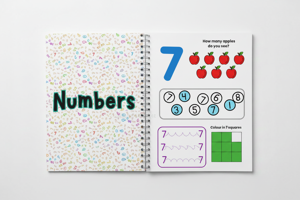 Numeracy & Shapes Open Book Mockup