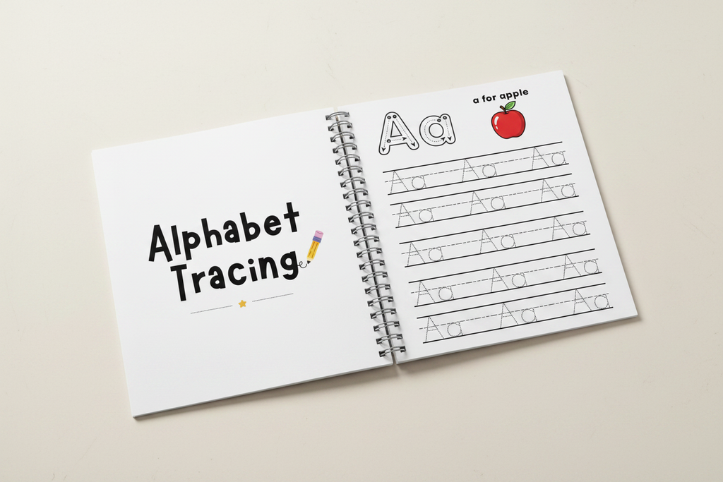 Open Book Mockup - Alphabet Tracing