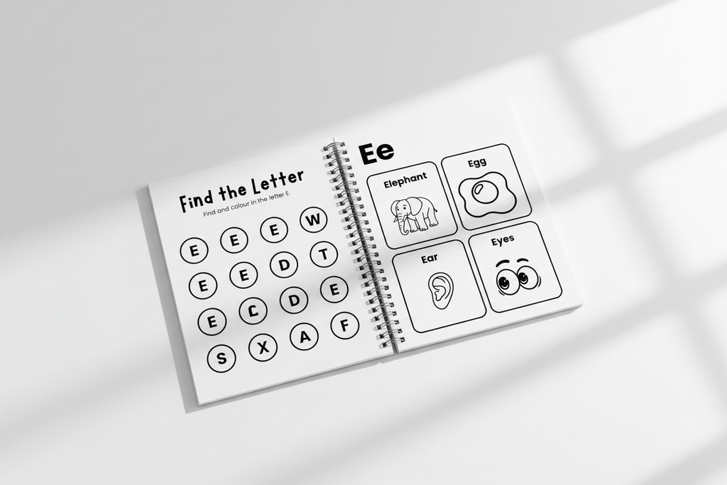 Open Wire-Bound Workbook Mockup