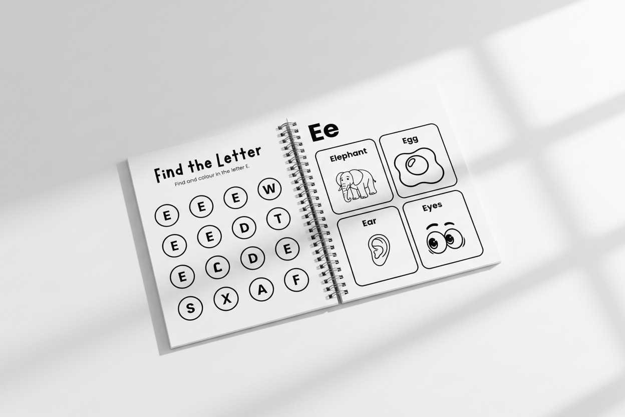 Open Wire-Bound Workbook Mockup
