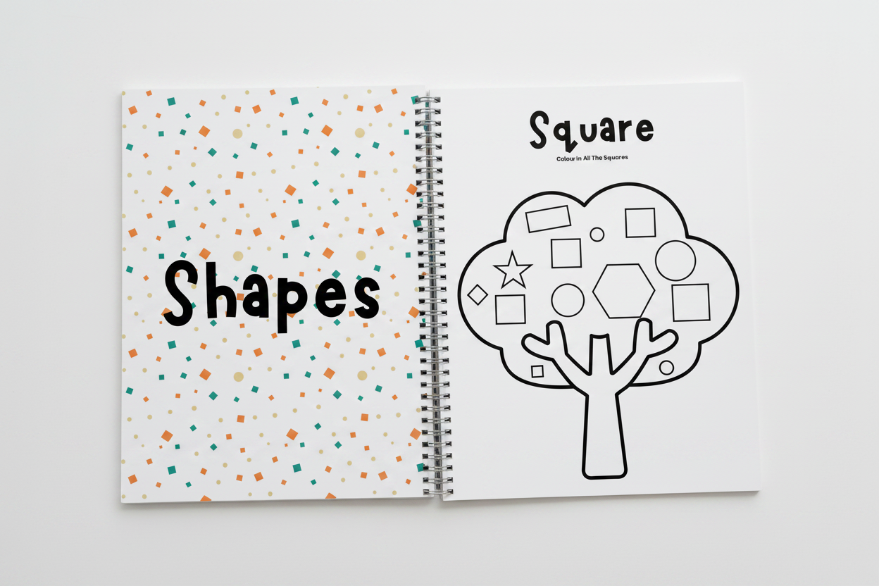 Shapes Open Book Mockup