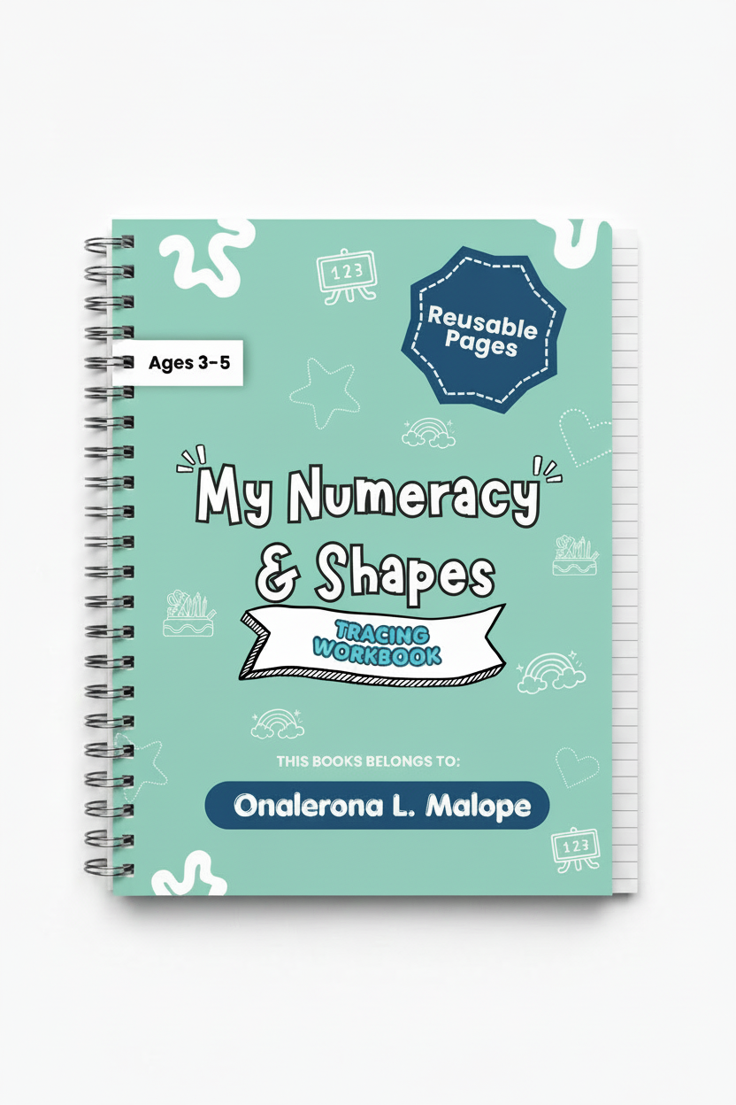 Wire-Bound Workbook Mockup - Clean Edges
